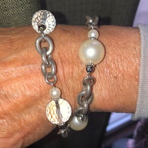 Brighton Rollo link double strand bracelet